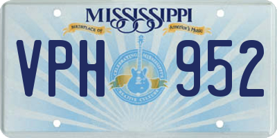 MS license plate VPH952