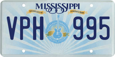 MS license plate VPH995
