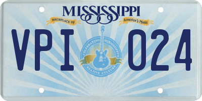 MS license plate VPI024