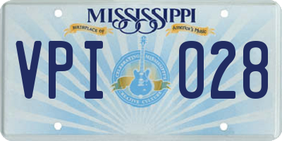 MS license plate VPI028