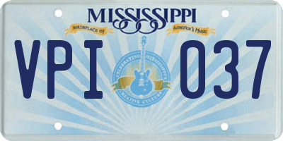 MS license plate VPI037