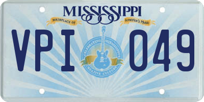 MS license plate VPI049