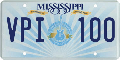 MS license plate VPI100