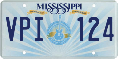 MS license plate VPI124