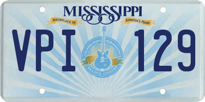 MS license plate VPI129