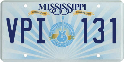 MS license plate VPI131