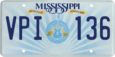 MS license plate VPI136