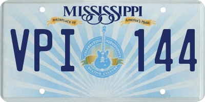 MS license plate VPI144