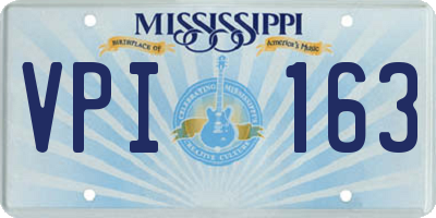 MS license plate VPI163