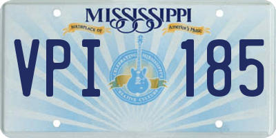 MS license plate VPI185