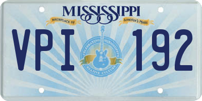 MS license plate VPI192