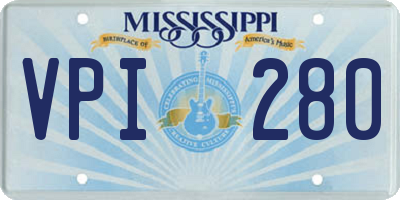 MS license plate VPI280