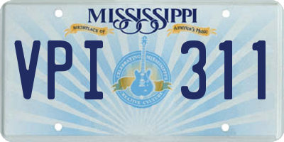 MS license plate VPI311
