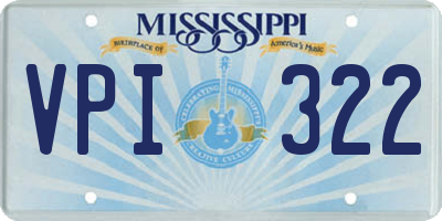 MS license plate VPI322