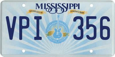MS license plate VPI356