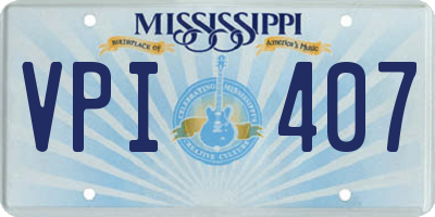 MS license plate VPI407
