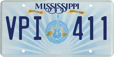 MS license plate VPI411