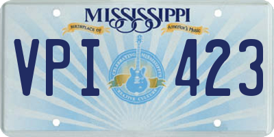 MS license plate VPI423