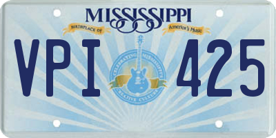 MS license plate VPI425