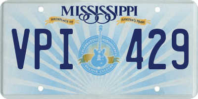MS license plate VPI429