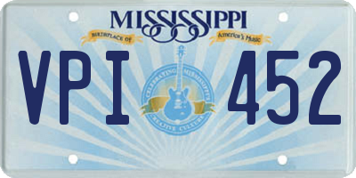 MS license plate VPI452