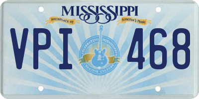 MS license plate VPI468
