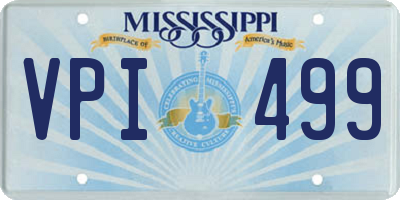 MS license plate VPI499