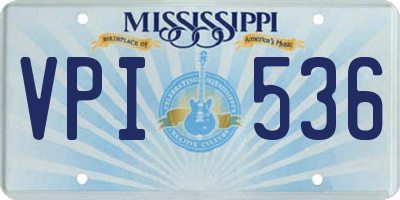 MS license plate VPI536