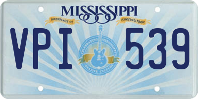 MS license plate VPI539