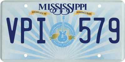 MS license plate VPI579