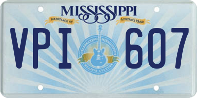 MS license plate VPI607