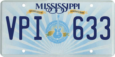 MS license plate VPI633