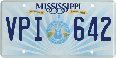 MS license plate VPI642