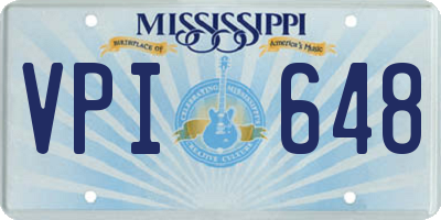 MS license plate VPI648