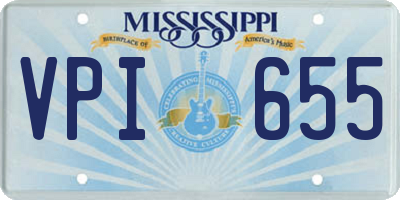 MS license plate VPI655
