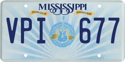 MS license plate VPI677