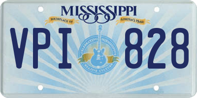 MS license plate VPI828