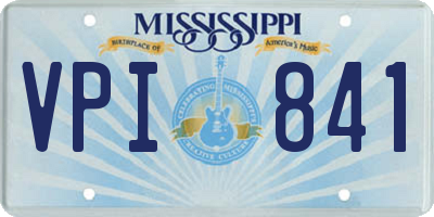 MS license plate VPI841