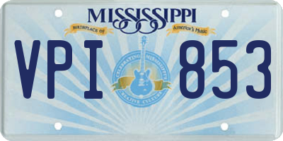 MS license plate VPI853