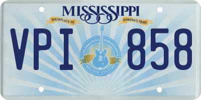 MS license plate VPI858