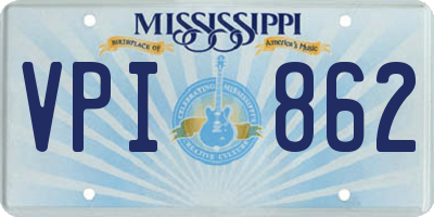MS license plate VPI862