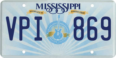 MS license plate VPI869