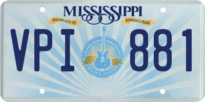 MS license plate VPI881