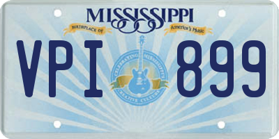 MS license plate VPI899