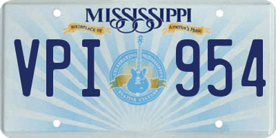 MS license plate VPI954