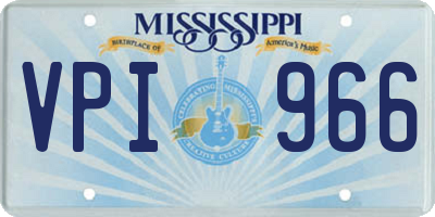 MS license plate VPI966