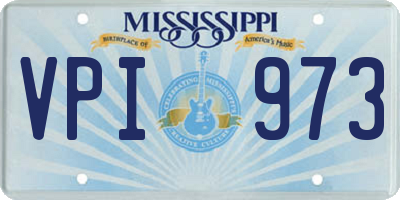 MS license plate VPI973