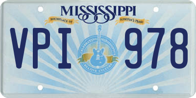 MS license plate VPI978