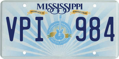 MS license plate VPI984