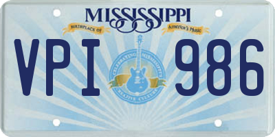 MS license plate VPI986